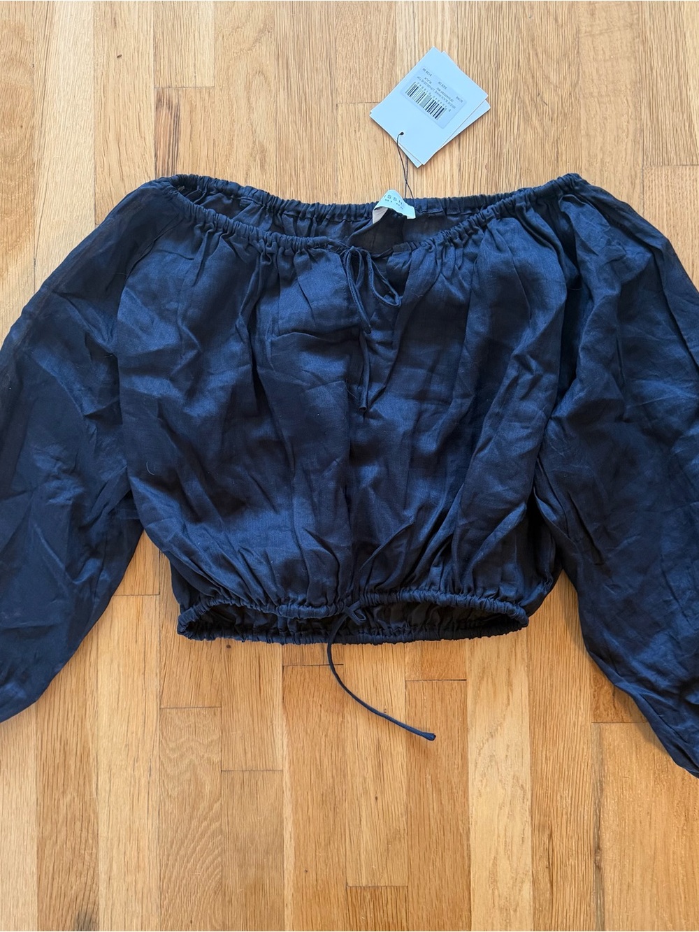 DISSH Selena black ramie blouse